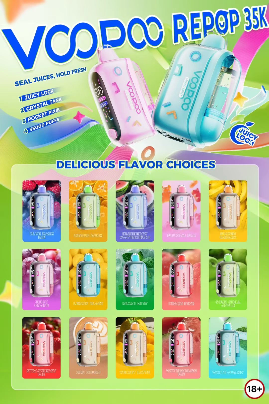 正版 VOOPOO REPOP 35K 35000口 一次性電子煙